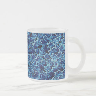 Taza De Cristal Esmerilado Hiedra Azul Escarchada Fresca
