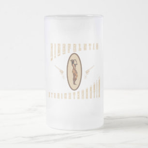 Taza De Cristal Esmerilado Highfalutin directo al oeste