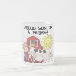 Taza De Cristal Esmerilado Hijo orgulloso de las camisetas y de los regalos