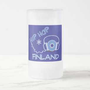 Taza De Cristal Esmerilado Hip Hop Finlandia mug 2