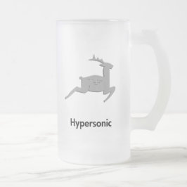 Taza De Cristal Esmerilado Hipersónico de renos