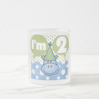 Taza De Cristal Esmerilado Hippo 2ª camisetas de cumpleaños y regalos