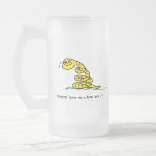Taza De Cristal Esmerilado Hisssss Déjame Solo Muchachos Parodia de Gadsden