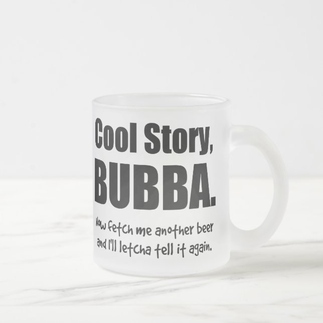 Taza De Cristal Esmerilado Historia fresca, Bubba (Derecha)