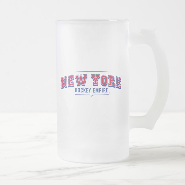 Taza De Cristal Esmerilado Hockey Empire 16 oz Frosted Glass Mug (Derecha)