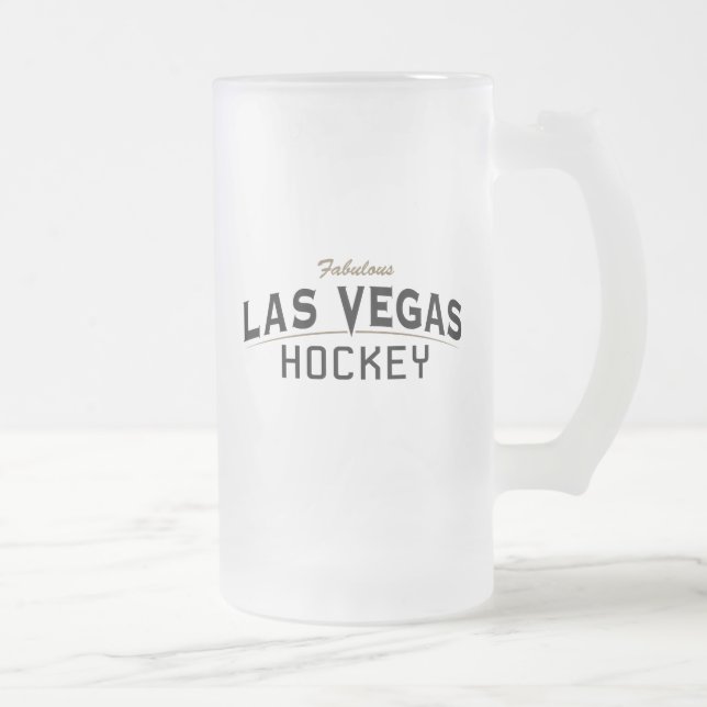 Taza De Cristal Esmerilado Hockey sobre hielo de Las Vegas (Derecha)