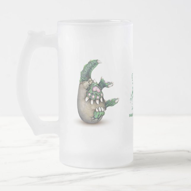 Taza De Cristal Esmerilado Hodag Babies Mug (Izquierda)
