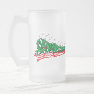 Taza De Cristal Esmerilado Hogar del Hodag Rhinelander WI
