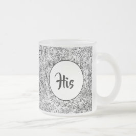 Taza De Cristal Esmerilado Hojas de árbol silvestres. Arte abstracto de la na