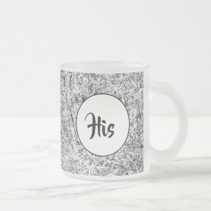 Taza De Cristal Esmerilado Hojas de árbol silvestres. Arte abstracto de la na