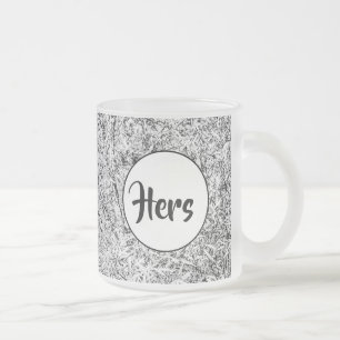 Taza De Cristal Esmerilado Hojas de árbol silvestres. Arte abstracto de la na