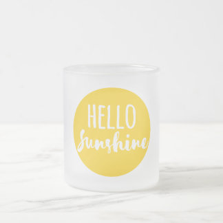 Taza De Cristal Esmerilado Hola Sunshine