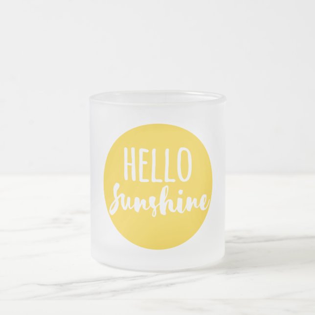 Taza De Cristal Esmerilado Hola Sunshine (Centro)