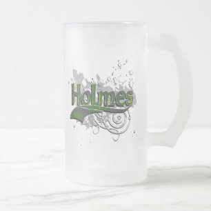 Taza De Cristal Esmerilado Holmes Tartan Grunge