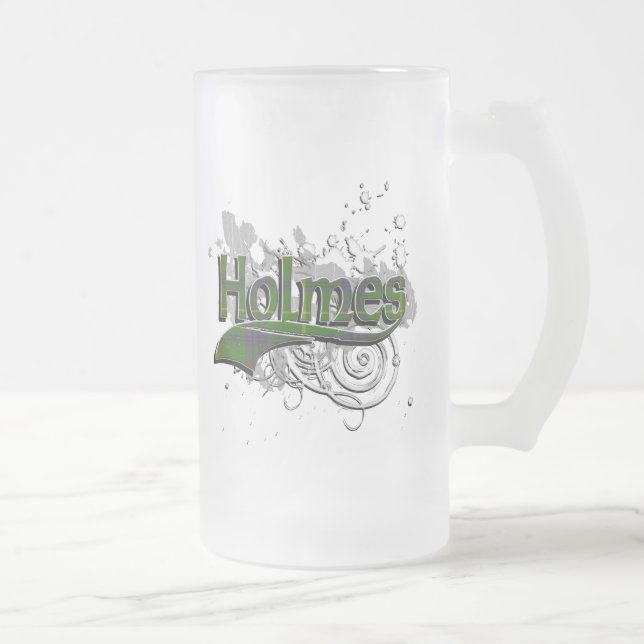 Taza De Cristal Esmerilado Holmes Tartan Grunge (Derecha)