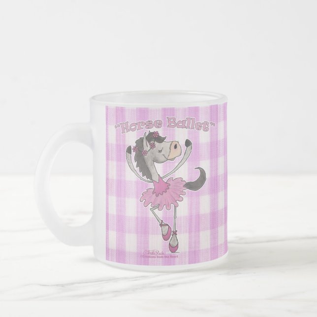 Taza De Cristal Esmerilado Holsteiner Horse Ballet (Izquierda)