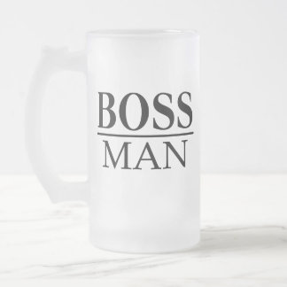 TAZA DE CRISTAL ESMERILADO HOMBRE DE BOSS