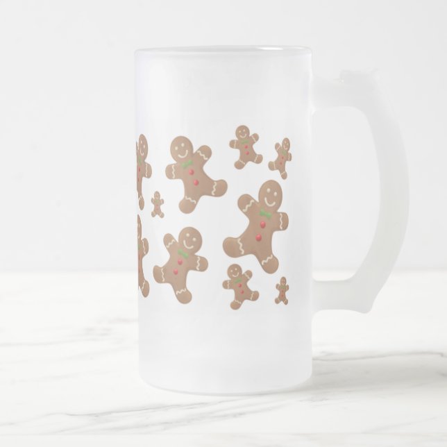 TAZA DE CRISTAL ESMERILADO HOMBRES DE PAN DE JENGIBRE (Derecha)