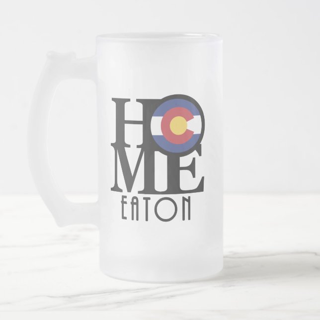 Taza De Cristal Esmerilado HOME Eaton Colorado (Izquierda)