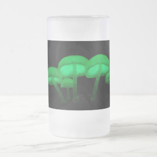 Taza De Cristal Esmerilado Hongos brillantes
