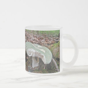 Taza De Cristal Esmerilado Hongos verdes - Russula cruusosa