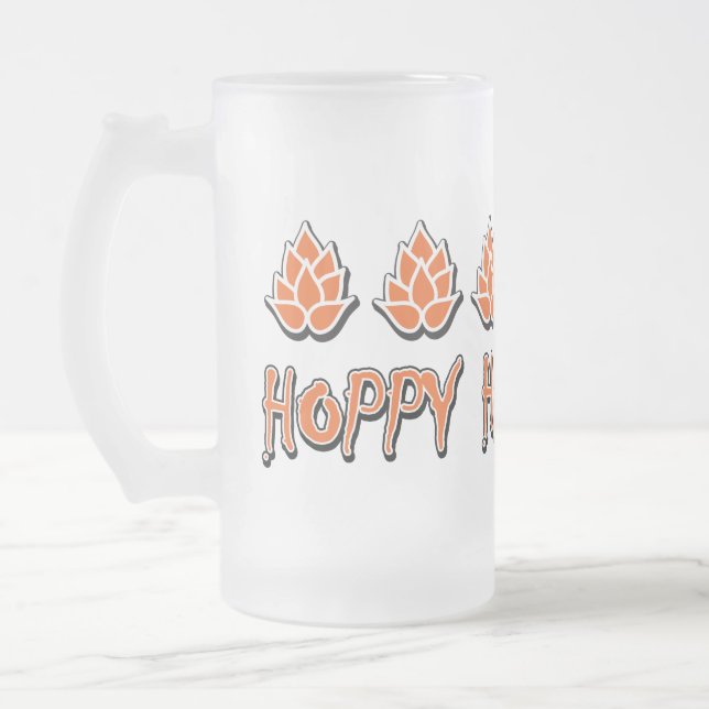 Taza De Cristal Esmerilado Hoppy Halloween (Izquierda)