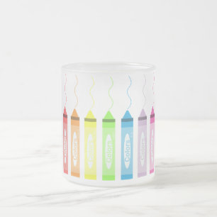 Taza De Cristal Esmerilado ¡Hora de colorear!