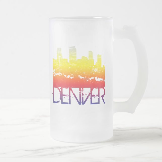 Taza De Cristal Esmerilado Horizonte de Denver (Derecha)