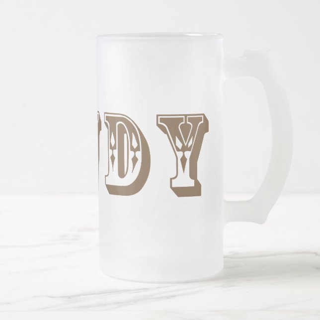 Taza De Cristal Esmerilado Howdy (Derecha)