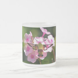 Taza De Cristal Esmerilado Hummingbird Moth