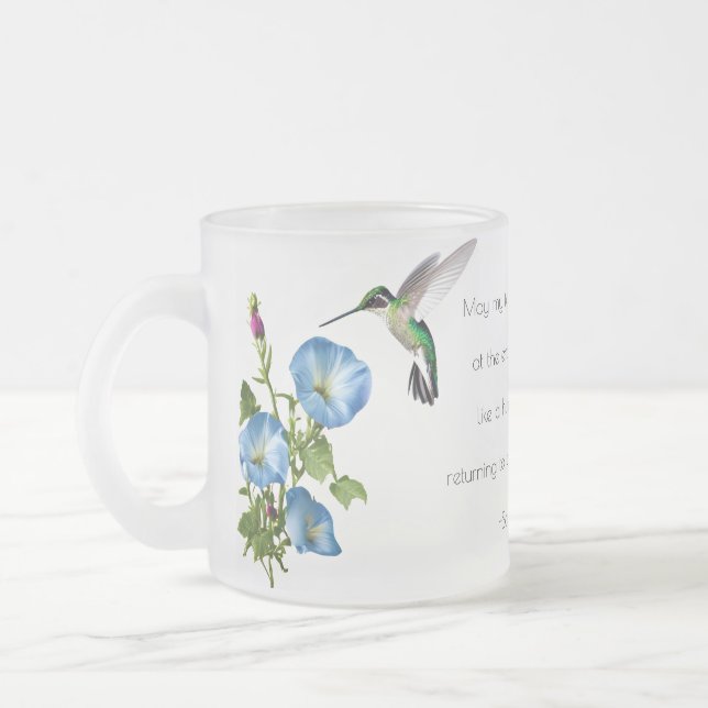 Taza De Cristal Esmerilado Hummingbird Mug personalizado (Izquierda)