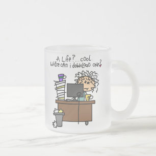 Taza De Cristal Esmerilado Humor de la vida de la transferencia directa