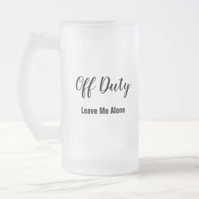 Taza De Cristal Esmerilado Humor de vacaciones fuera de servicio (Izquierda)