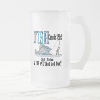 Taza De Cristal Esmerilado Humor divertido de pesca de la pesca de la pesca d