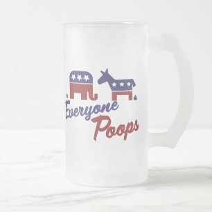Taza De Cristal Esmerilado Humor político que todos hablan