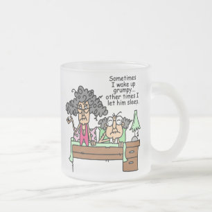 Taza De Cristal Esmerilado Humorística deja dormir mal