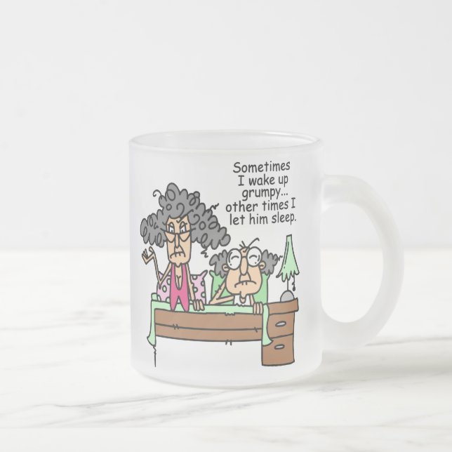 Taza De Cristal Esmerilado Humorística deja dormir mal (Derecha)
