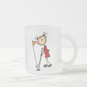 Taza De Cristal Esmerilado Hundimiento del putt del bolso verde