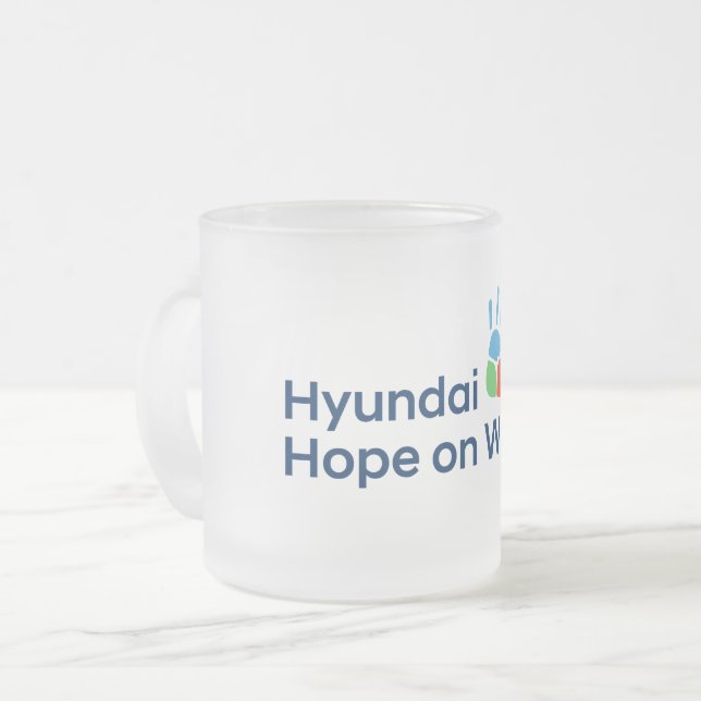 Taza De Cristal Esmerilado Hyundai Hope on Wheels Frosted Coffee Mug (Anverso izquierdo)