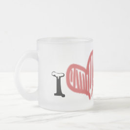 Taza De Cristal Esmerilado I Heart Snow Frosted Mug