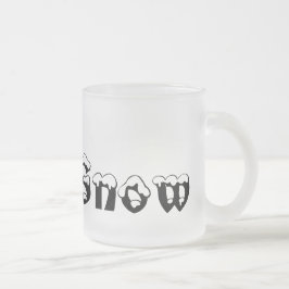 Taza De Cristal Esmerilado I Heart Snow Frosted Mug