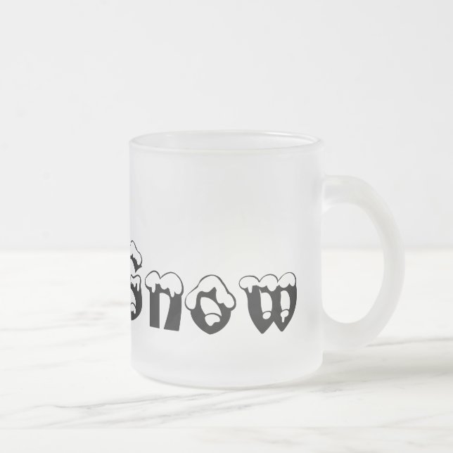 Taza De Cristal Esmerilado I Heart Snow Frosted Mug (Derecha)