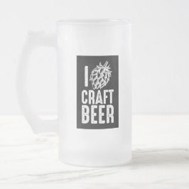 Taza De Cristal Esmerilado I Hop Craft Beer