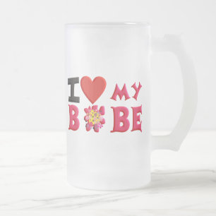 Taza De Cristal Esmerilado I love My Bobe