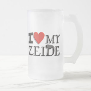 Taza De Cristal Esmerilado I love my Zeide
