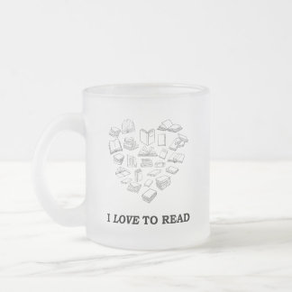 Taza De Cristal Esmerilado I Love to Read