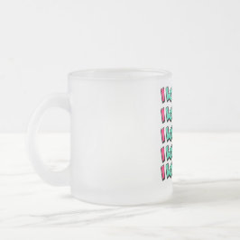 Taza De Cristal Esmerilado I Love You – Romantic Minimal Love Design