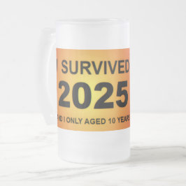 Taza De Cristal Esmerilado I Survived 2025