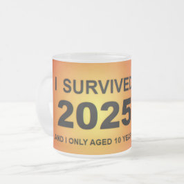 Taza De Cristal Esmerilado I Survived 2025