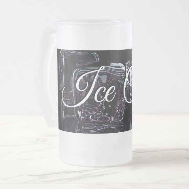 Taza De Cristal Esmerilado Ice Cold Frost Mug para tu bebida favorita (Anverso izquierdo)